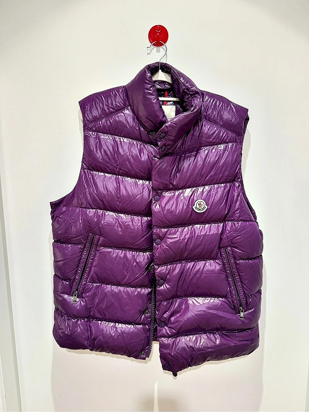 Men Moncler Enzo Purple Down Puffer Vest Like New